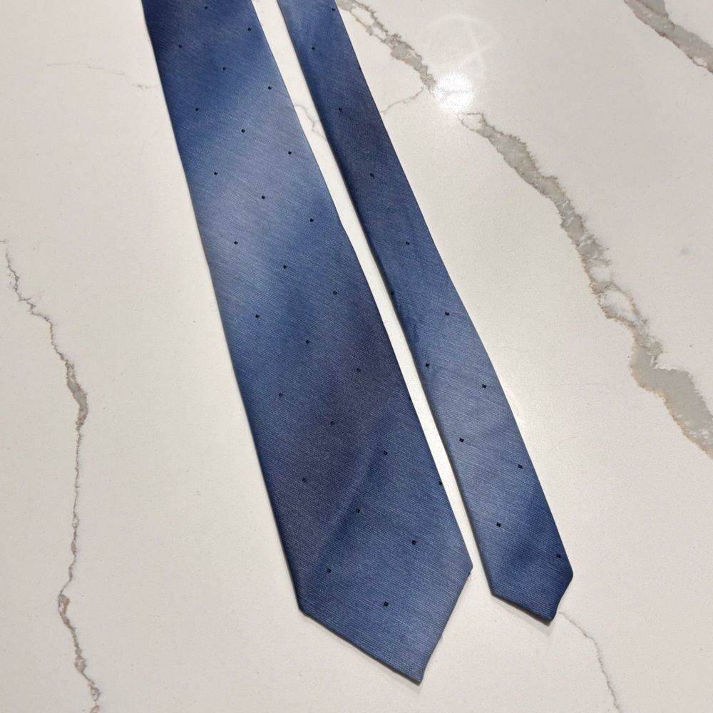 Wembley Blue Silk Dot Skinny Men's Business Formal Classic Tie